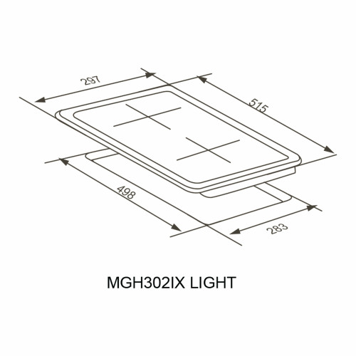 Варочная поверхность Meferi MGH302IX Light