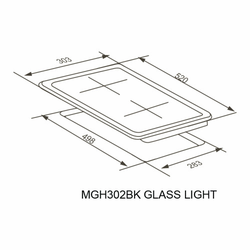Варочная поверхность MEFERI MGH302BK Glass Light
