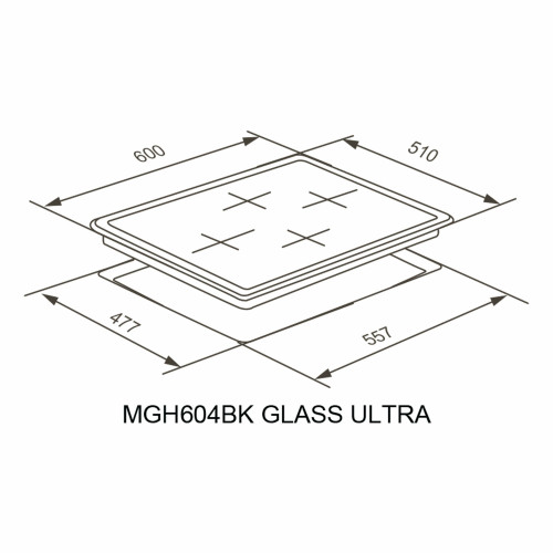 Варочная поверхность Meferi MGH604BK Glass Ultra