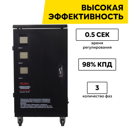 Стабилизатор Ресанта ACH-30000/3-ЭМ 