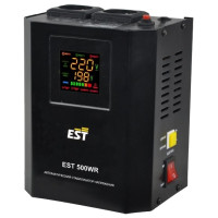 Стабилизатор напряжения EST 500 WR релейный настенный, Однофазный релейный автоматический Стабилизатор переменного напряжения , для газовых котлов.Максимальная мощность 500 Вт. Входное напряжение от 140В до 270В.