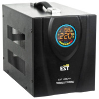 Стабилизатор напряжения EST. 1000 DVR релейный переносной, Однофазный релейный автоматический Стабилизатор переменного напряжения. Максимальная мощность 1000 Вт. входное напряжение от 140В до 270В.