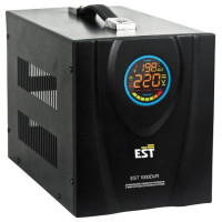 Стабилизатор напряжения EST. 1500 DVR релейный переносной, Однофазный релейный автоматический Стабилизатор переменного напряжения. Максимальная мощность 1500 Вт. входное напряжение от 140В до 270В.