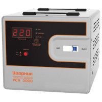 Стабилизатор напряжения УДАРНИК УСН 3000 НС настенный, Цифровой Стабилизатор однофазный настенный. Диапазон вх. напряжения 140-260 В, Мощность 3000 ВА, Вес 7.5 кг.