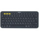 Клавиатура Logitech K380 темно-серый беспроводная BT slim Multimedia для ноутбука