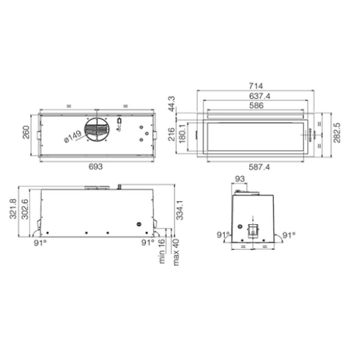 Вытяжка JET AIR PLANE LUX IX/A/72
