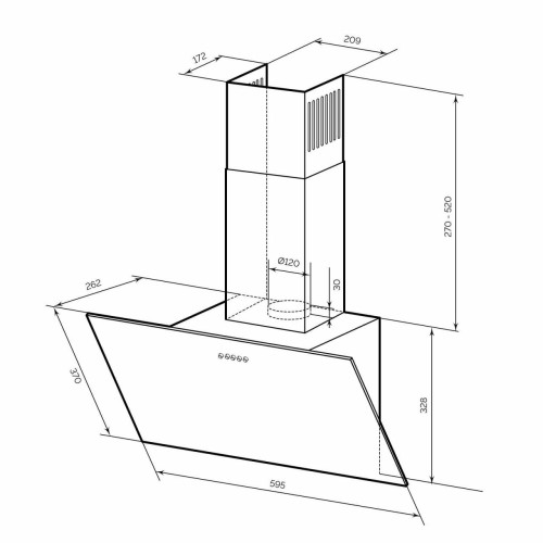 Вытяжка LEX Moza 600 White