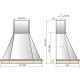 Вытяжка ELIKOR Камин Грань 90П-650-П3Л беж/дуб неокр.