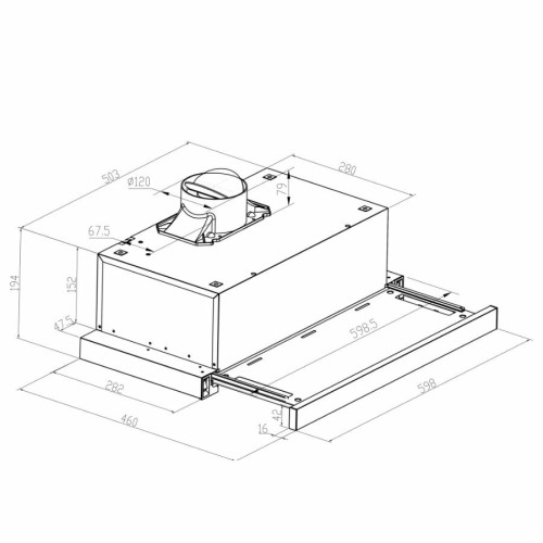 Вытяжка Meferi SLIDEBOX60WH Power