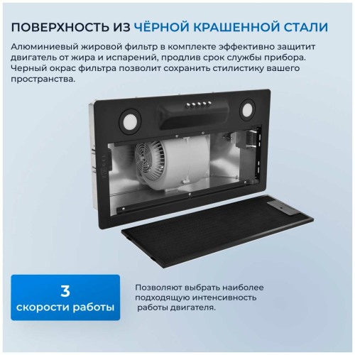 Вытяжка ZUGEL ZHI521B черная