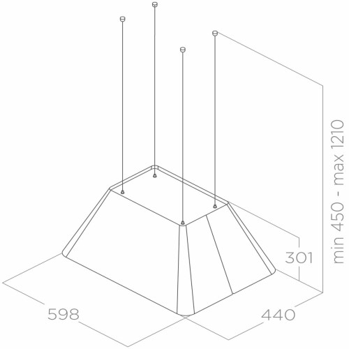 Вытяжка каминная Elica Ikona light BL MAT/F/60 черный