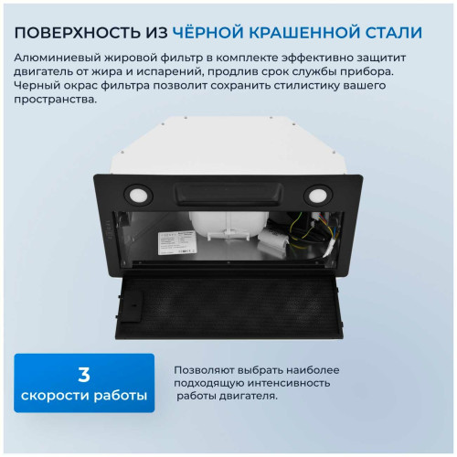 Вытяжка ZUGEL ZHI523B черная