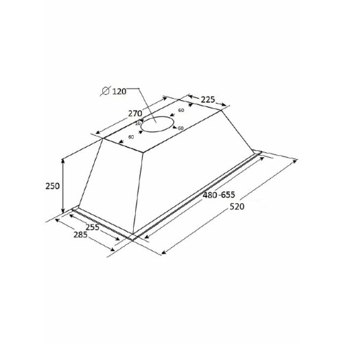 Вытяжка встраиваемая Kuppersberg Inlinea 52 BX черный/серебристый