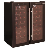 Винный шкаф Cavanova CV048-2T двухзонный черный