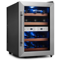 Винный шкаф Kitfort КТ-2404 нержавеющая сталь (двухкамерный)