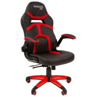 Игровое кресло Chairman game 18 чёрное/красное
