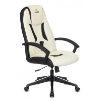 Кресло игровое Бюрократ Zombie 8 белый/черный искусственная кожа крестовина пластик