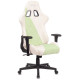 Кресло игровое Бюрократ VIKING X Fabric белый/зеленый
