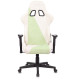 Кресло игровое Бюрократ VIKING X Fabric белый/зеленый