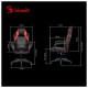 Кресло игровое A4Tech Bloody GC-300 черный/красный