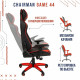 Игровое кресло Chairman game 44 чёрное/серое