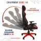 Игровое кресло Chairman game 44 чёрное/серое
