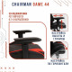 Игровое кресло Chairman game 44 чёрное/серое