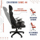 Игровое кресло Chairman game 44 чёрное/серое