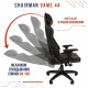 Игровое кресло Chairman game 44 чёрное/серое