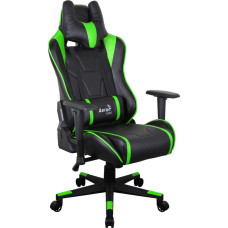 Игровое кресло Aerocool AC220 AIR-BG черно-зеленое