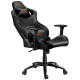 Кресло компьютерное игровое CANYON Nightfall GС-7 Gaming chair, PU leather, Cold molded foam, Metal Frame, Top gun mechanism, 90-160 dgree, 3D armrest, Class 4 gas lift, metal base ,60mm Nylon Castor, black and orange stitching