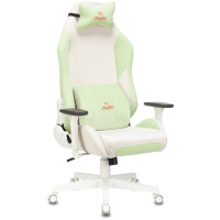 Кресло игровое Zombie EPIC PRO Fabric белый/зеленый