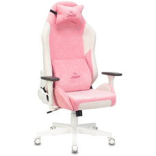 Кресло игровое Бюрократ Zombie EPIC PRO Fabric белый/розовый