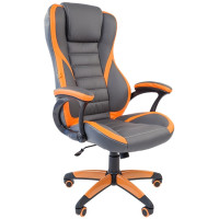 Игровое кресло Chairman game 22 серый/оранжевый