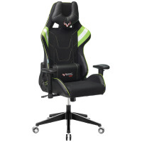 Кресло игровое Бюрократ Zombie VIKING 4 AERO черный/салатовый