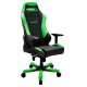Игровое кресло DXRacer Iron OH/IS11/NE кожа чёрно-зелёное