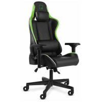 Игровое кресло WARP Xn чёрно-салатовое экокожа алькантара XN-BGN