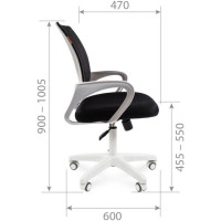 Кресло игровое Chairman game 11 чёрное/серое