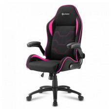 Игровое кресло Sharkoon Elbrus 1 чёрно-розовое