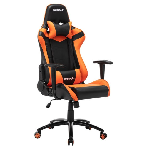 Игровое кресло RAIDMAX DK606RUOG оранжево-черное