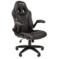 Кресло Chairman game 15 черный/серый