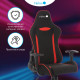 Кресло игровое HELMI Winner черный/красный