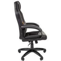 Игровое кресло Chairman game 17 чёрное/серое