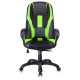 Кресло игровое Бюрократ VIKING-9/BL+SD черный/салатовый