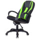 Кресло игровое Бюрократ VIKING-9/BL+SD черный/салатовый