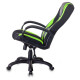 Кресло игровое Бюрократ VIKING-9/BL+SD черный/салатовый
