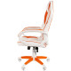 Игровое кресло Chairman game 16 белый/оранжевый