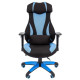 Игровое кресло Chairman game 14 чёрное/голубое
