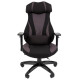 Игровое кресло Chairman game 14 чёрное/голубое