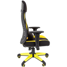 Игровое кресло Chairman game 14 чёрное/жёлтое